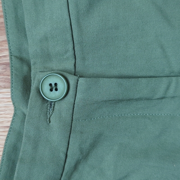 SHEIN.  Women's Wide Legged Linen Pants. Olive Green Size 8/10 - Picture 5 of 11